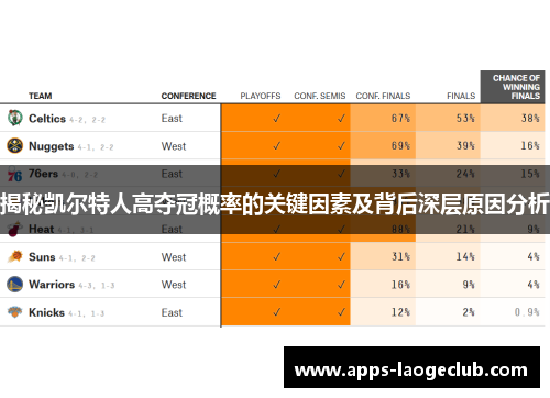 揭秘凯尔特人高夺冠概率的关键因素及背后深层原因分析